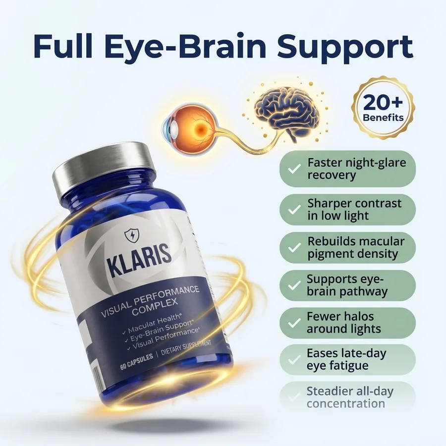 Full eye-brain support: 20+ benefits including faster night-glare recovery, sharper contrast and rebuilt macular pigment density